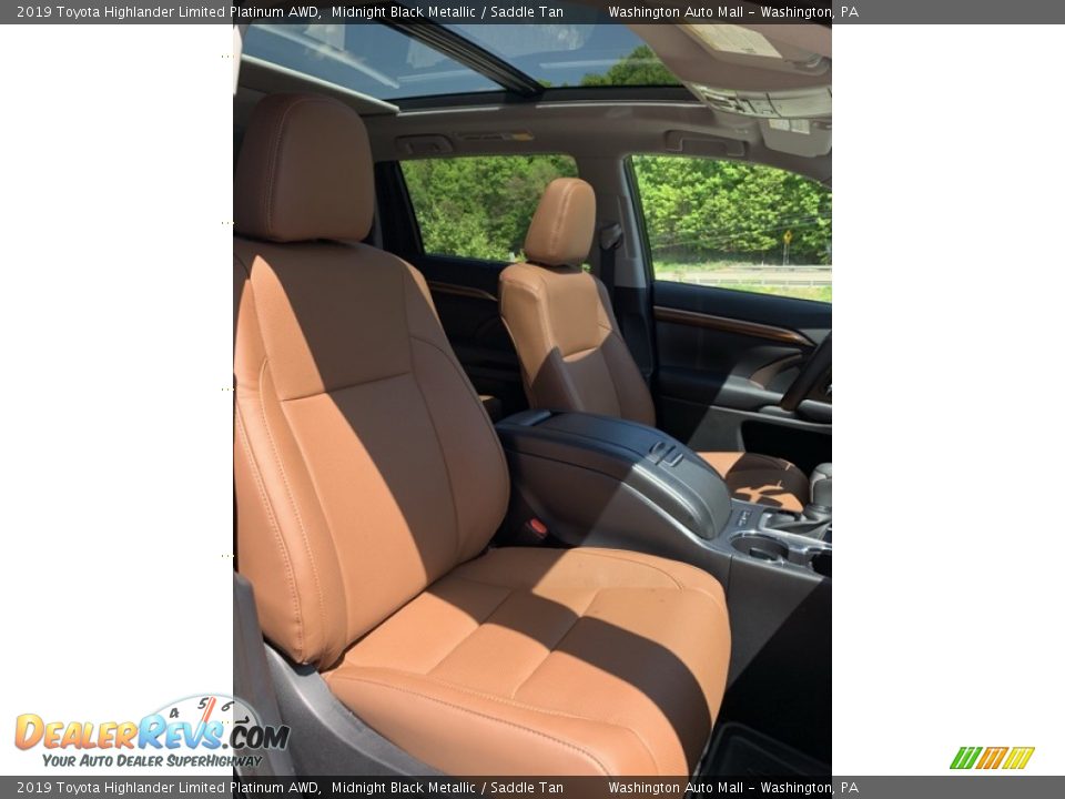 2019 Toyota Highlander Limited Platinum AWD Midnight Black Metallic / Saddle Tan Photo #34