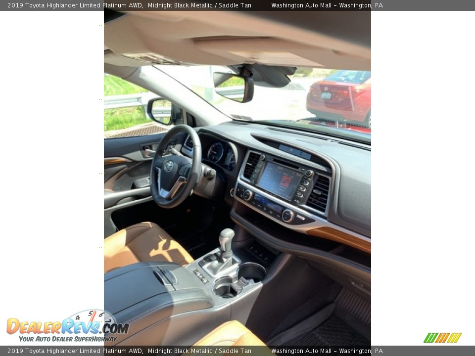 2019 Toyota Highlander Limited Platinum AWD Midnight Black Metallic / Saddle Tan Photo #35