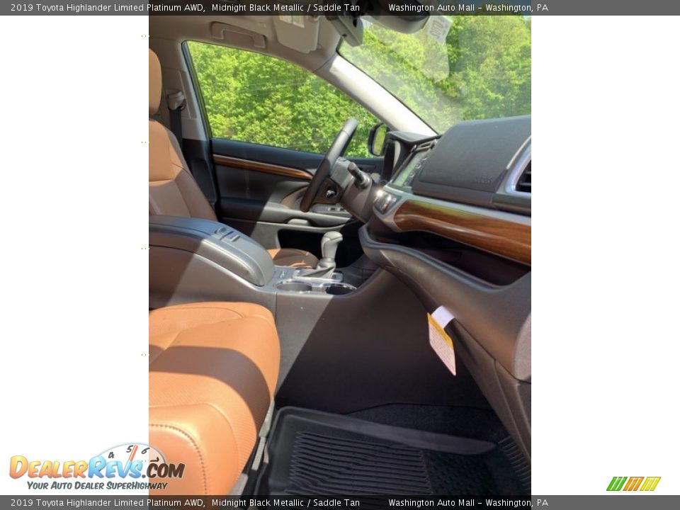 2019 Toyota Highlander Limited Platinum AWD Midnight Black Metallic / Saddle Tan Photo #36