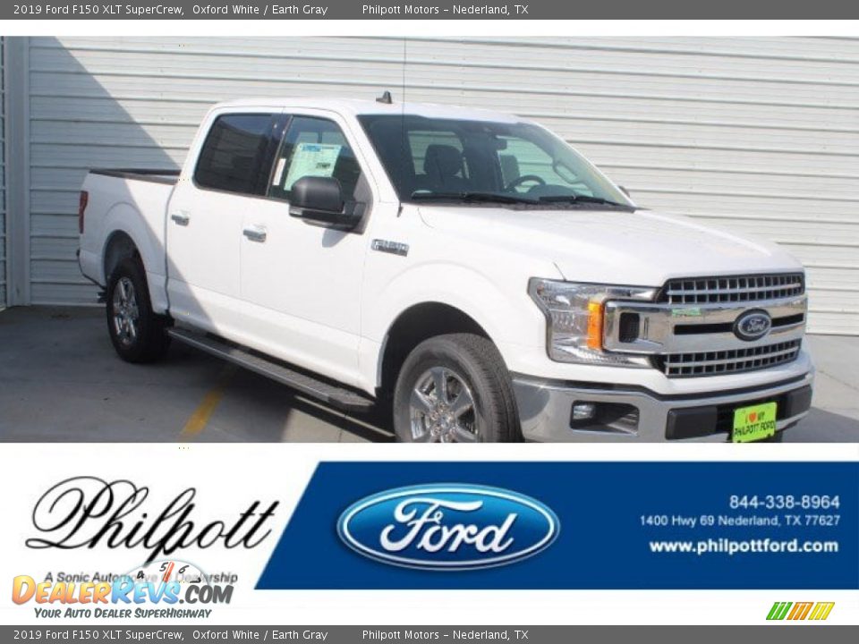 2019 Ford F150 XLT SuperCrew Oxford White / Earth Gray Photo #1
