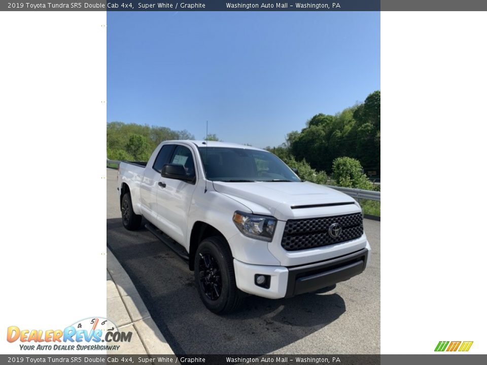 2019 Toyota Tundra SR5 Double Cab 4x4 Super White / Graphite Photo #3