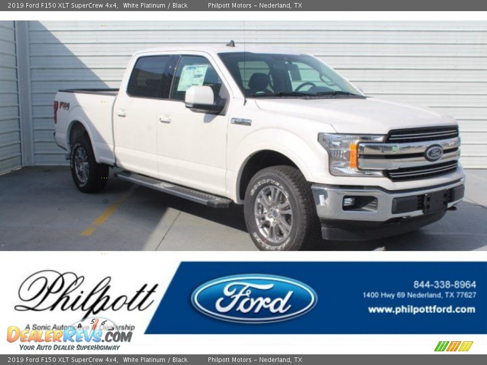 2019 Ford F150 XLT SuperCrew 4x4 White Platinum / Black Photo #1