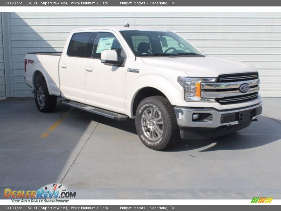 2019 Ford F150 XLT SuperCrew 4x4 White Platinum / Black Photo #2