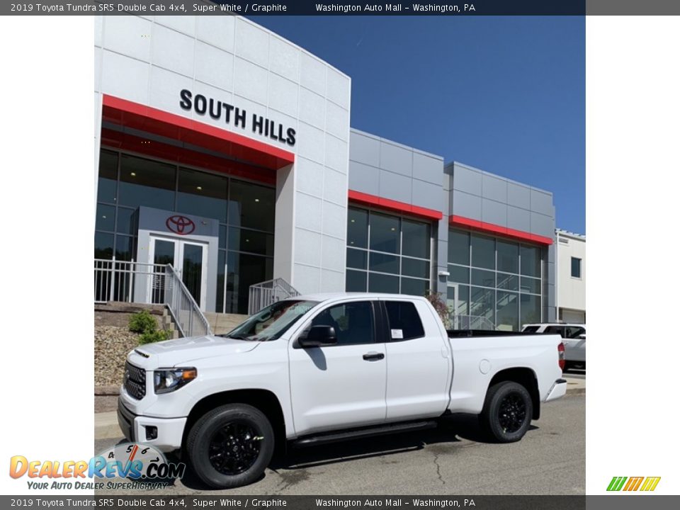 2019 Toyota Tundra SR5 Double Cab 4x4 Super White / Graphite Photo #7