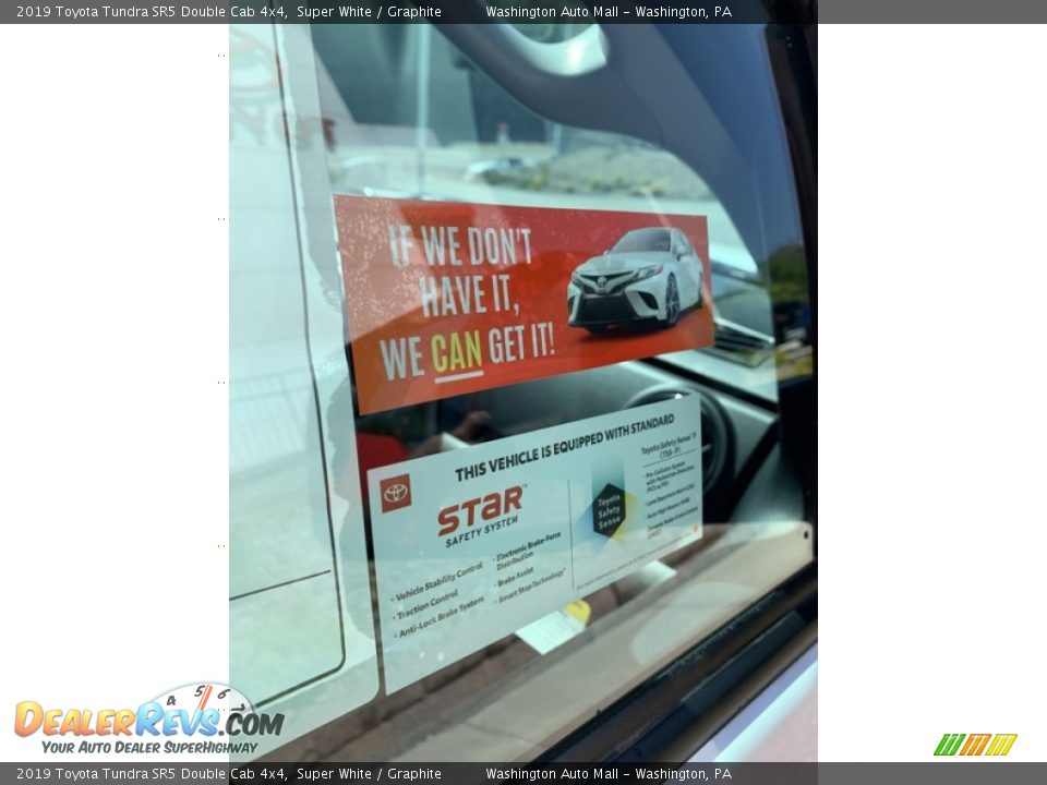 2019 Toyota Tundra SR5 Double Cab 4x4 Super White / Graphite Photo #26