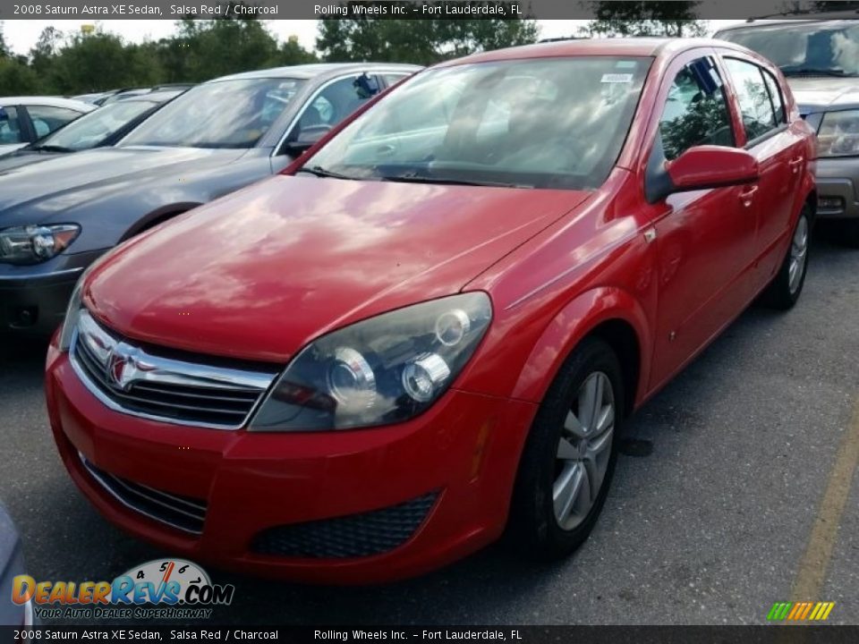 2008 Saturn Astra XE Sedan Salsa Red / Charcoal Photo #2