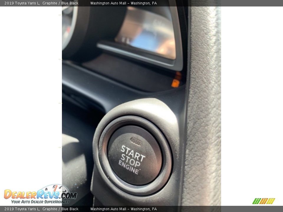 2019 Toyota Yaris L Graphite / Blue Black Photo #33