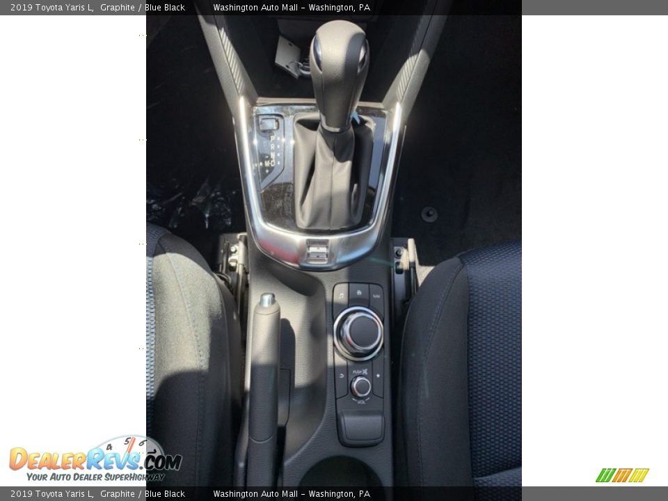2019 Toyota Yaris L Graphite / Blue Black Photo #34