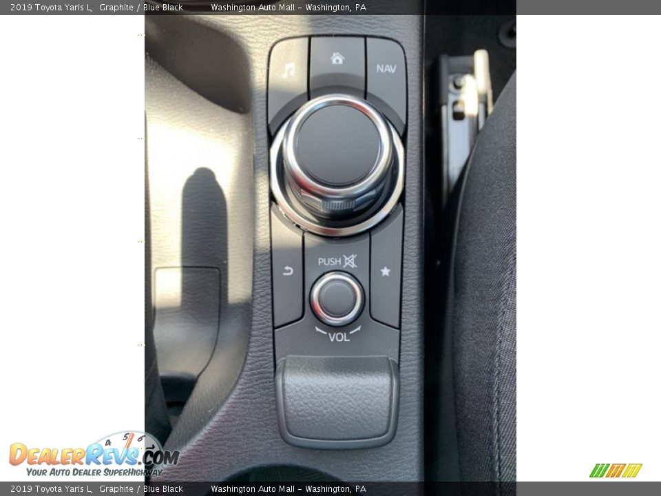 2019 Toyota Yaris L Graphite / Blue Black Photo #35