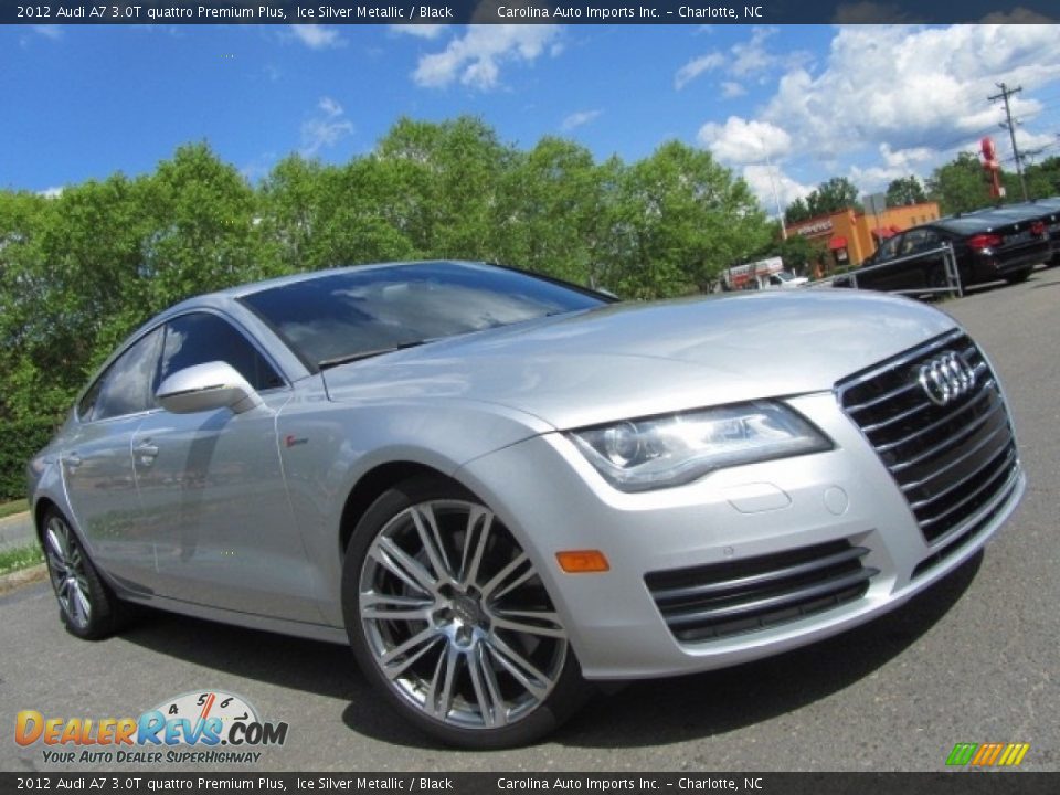 2012 Audi A7 3.0T quattro Premium Plus Ice Silver Metallic / Black Photo #2