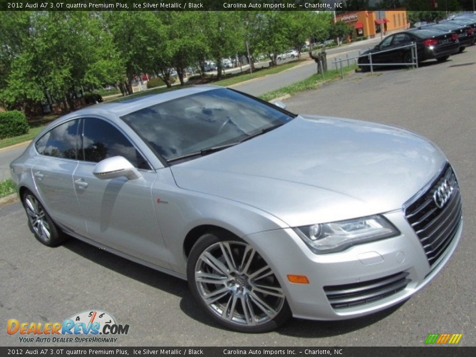 2012 Audi A7 3.0T quattro Premium Plus Ice Silver Metallic / Black Photo #3