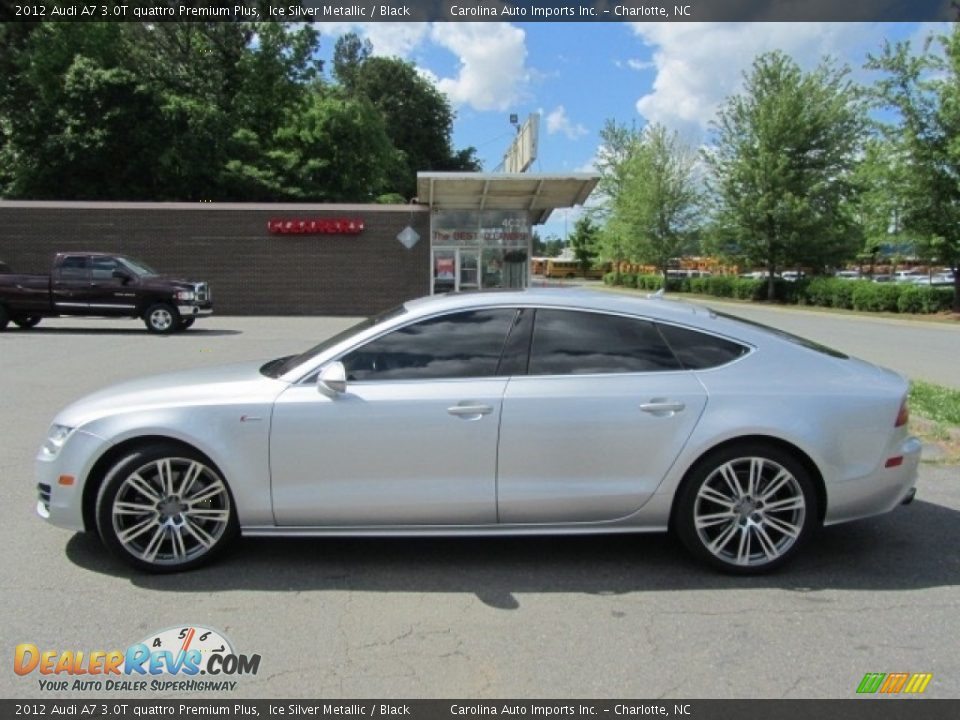 2012 Audi A7 3.0T quattro Premium Plus Ice Silver Metallic / Black Photo #7