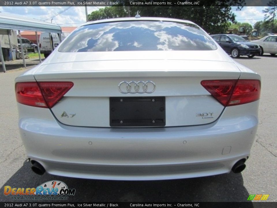 2012 Audi A7 3.0T quattro Premium Plus Ice Silver Metallic / Black Photo #9