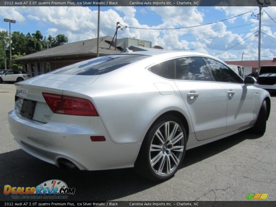 2012 Audi A7 3.0T quattro Premium Plus Ice Silver Metallic / Black Photo #10