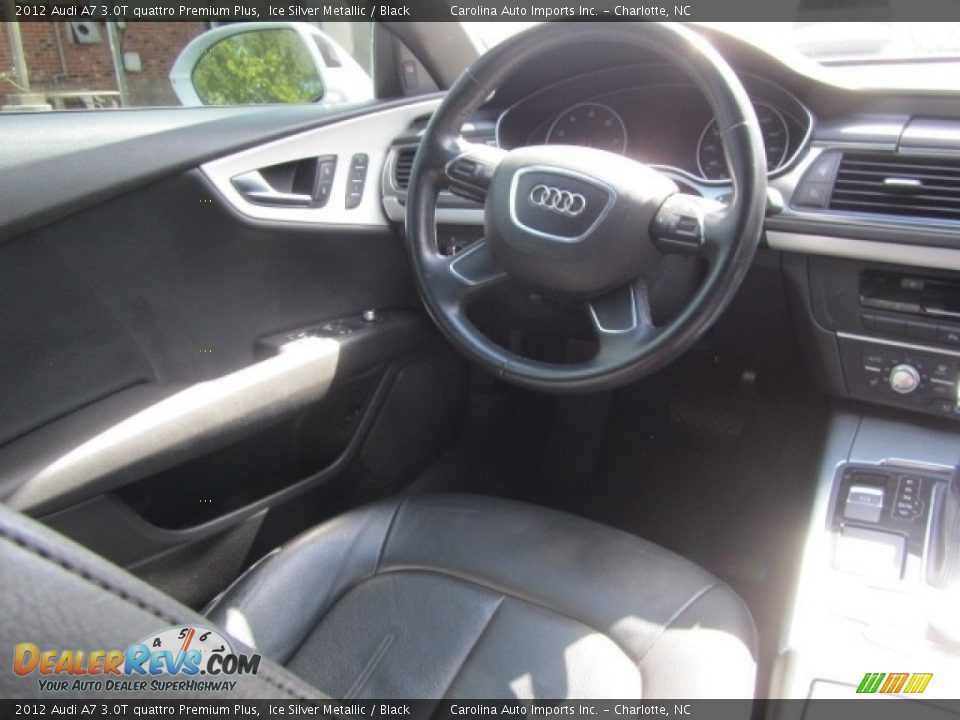 2012 Audi A7 3.0T quattro Premium Plus Ice Silver Metallic / Black Photo #12