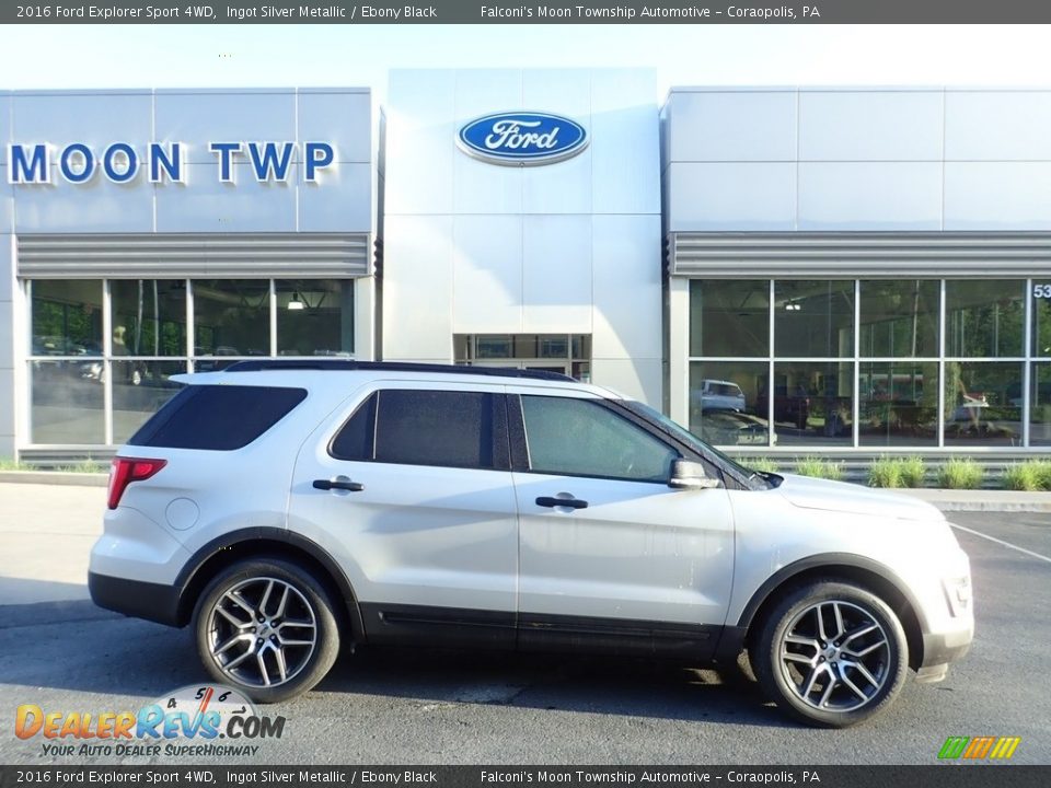 2016 Ford Explorer Sport 4WD Ingot Silver Metallic / Ebony Black Photo #1