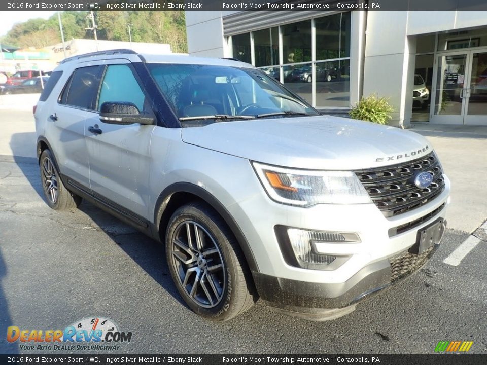 2016 Ford Explorer Sport 4WD Ingot Silver Metallic / Ebony Black Photo #9