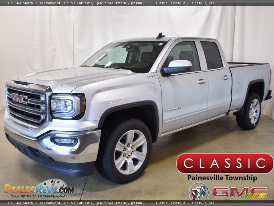 2019 GMC Sierra 1500 Limited SLE Double Cab 4WD Quicksilver Metallic / Jet Black Photo #1