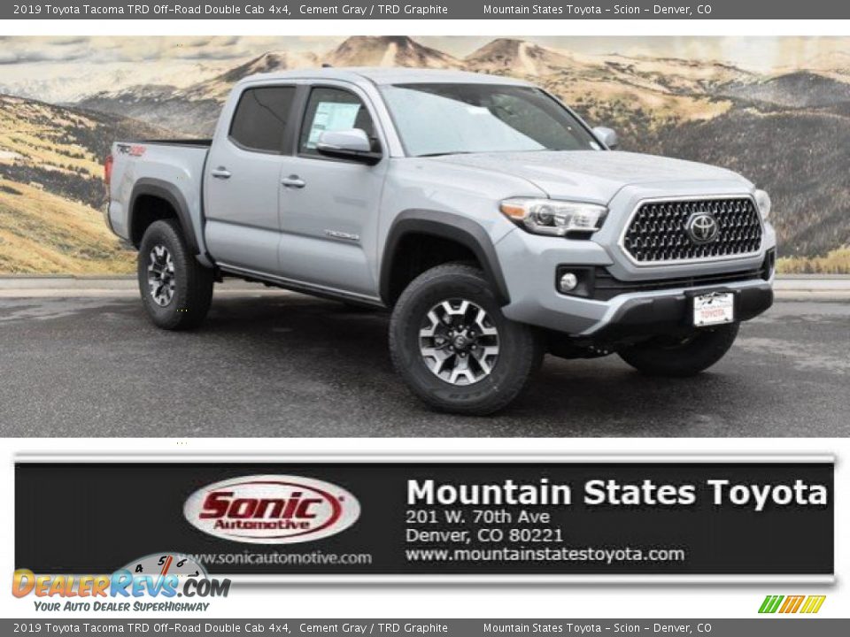 2019 Toyota Tacoma TRD Off-Road Double Cab 4x4 Cement Gray / TRD Graphite Photo #1