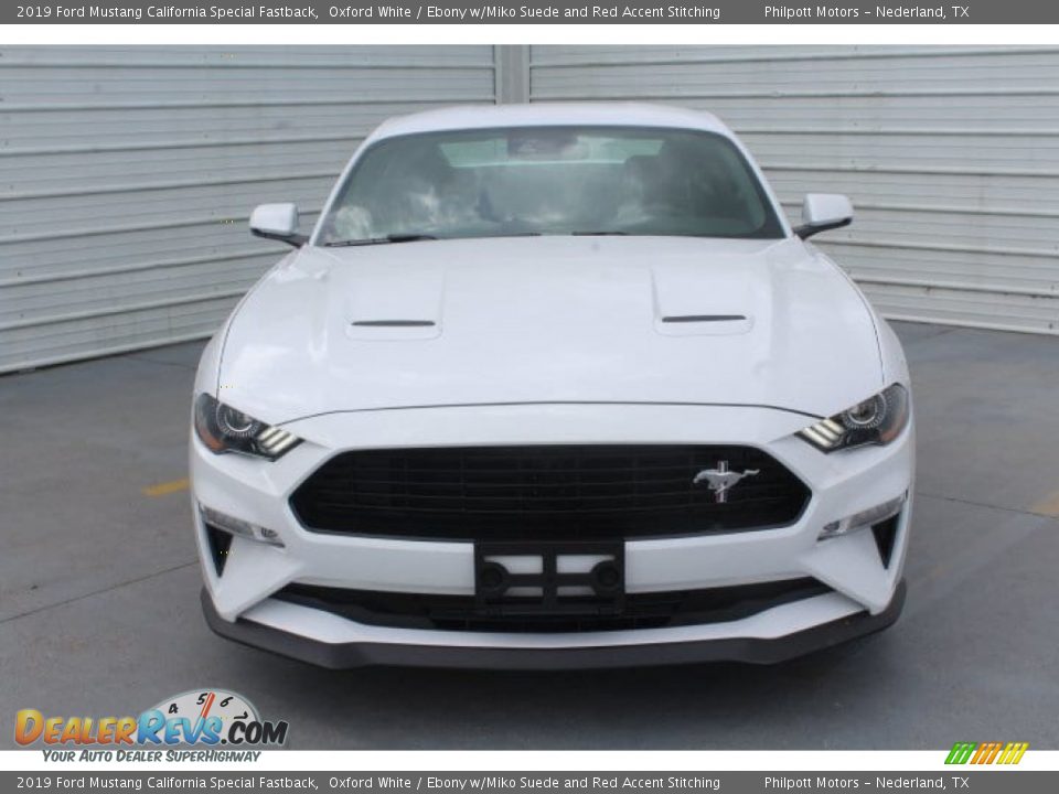 2019 Ford Mustang California Special Fastback Oxford White / Ebony w/Miko Suede and Red Accent Stitching Photo #3