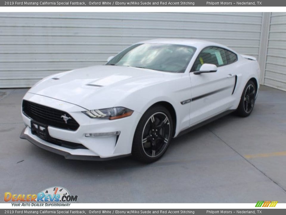 2019 Ford Mustang California Special Fastback Oxford White / Ebony w/Miko Suede and Red Accent Stitching Photo #4