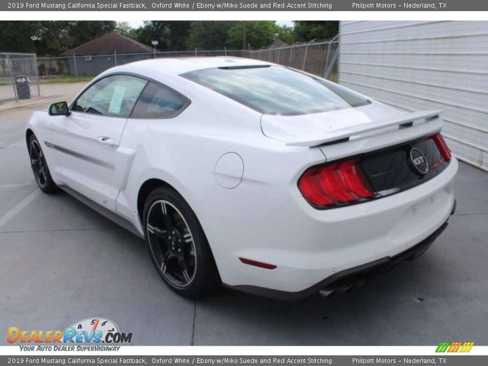 2019 Ford Mustang California Special Fastback Oxford White / Ebony w/Miko Suede and Red Accent Stitching Photo #6