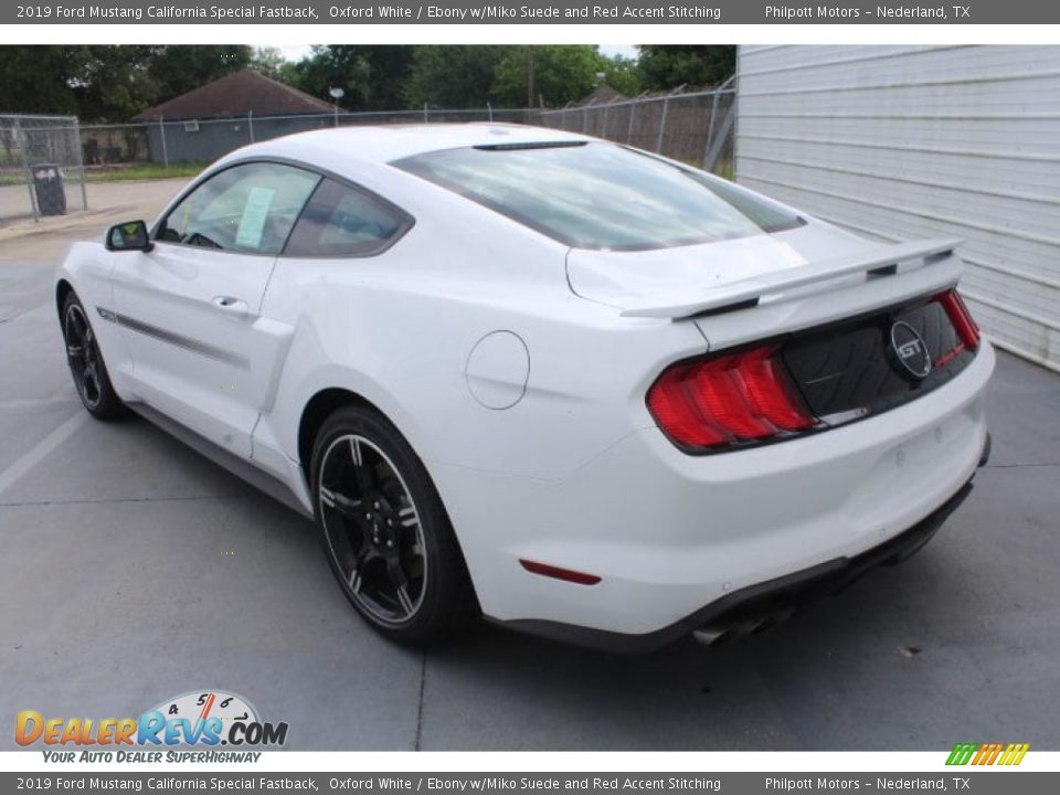 2019 Ford Mustang California Special Fastback Oxford White / Ebony w/Miko Suede and Red Accent Stitching Photo #6