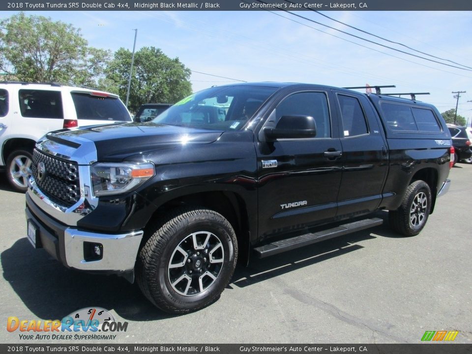 2018 Toyota Tundra SR5 Double Cab 4x4 Midnight Black Metallic / Black Photo #3