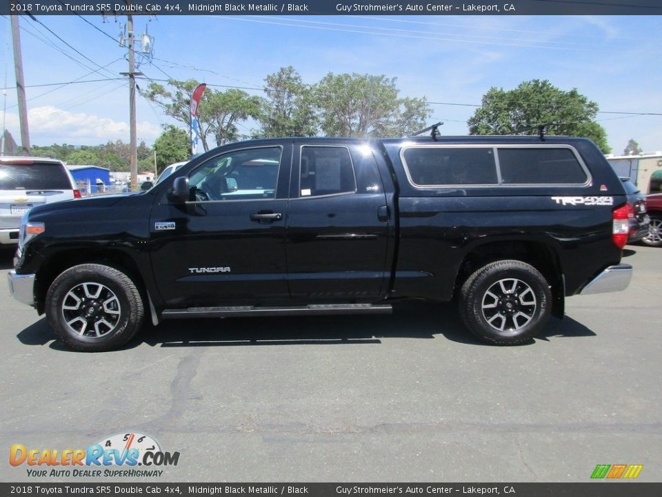 2018 Toyota Tundra SR5 Double Cab 4x4 Midnight Black Metallic / Black Photo #4