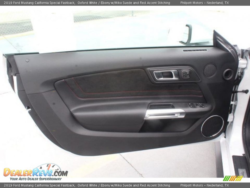 2019 Ford Mustang California Special Fastback Oxford White / Ebony w/Miko Suede and Red Accent Stitching Photo #10