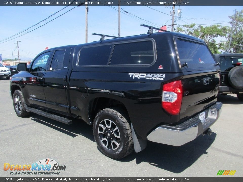 2018 Toyota Tundra SR5 Double Cab 4x4 Midnight Black Metallic / Black Photo #5