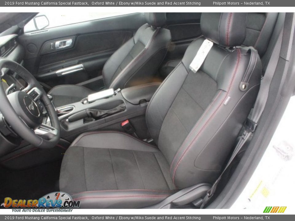 2019 Ford Mustang California Special Fastback Oxford White / Ebony w/Miko Suede and Red Accent Stitching Photo #11