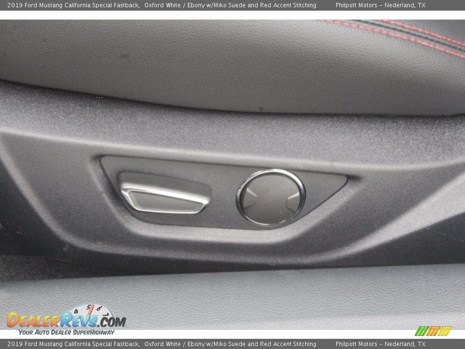 2019 Ford Mustang California Special Fastback Oxford White / Ebony w/Miko Suede and Red Accent Stitching Photo #12