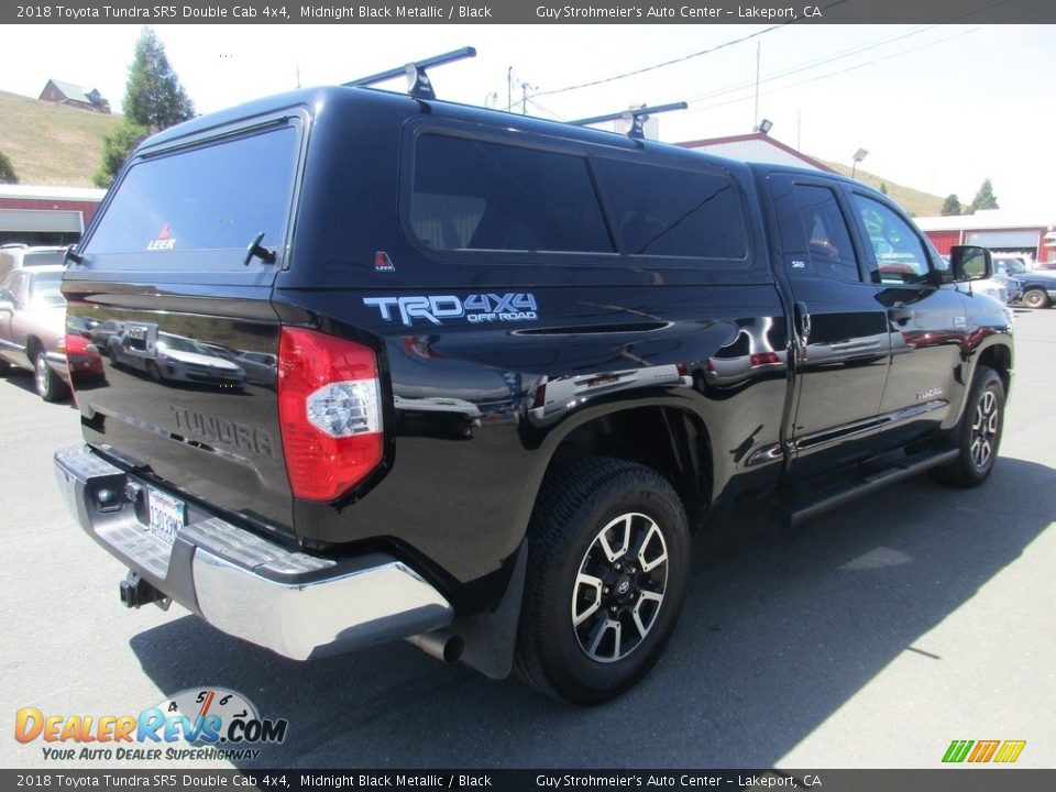 2018 Toyota Tundra SR5 Double Cab 4x4 Midnight Black Metallic / Black Photo #7