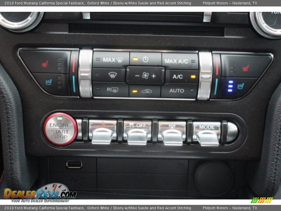 2019 Ford Mustang California Special Fastback Oxford White / Ebony w/Miko Suede and Red Accent Stitching Photo #14