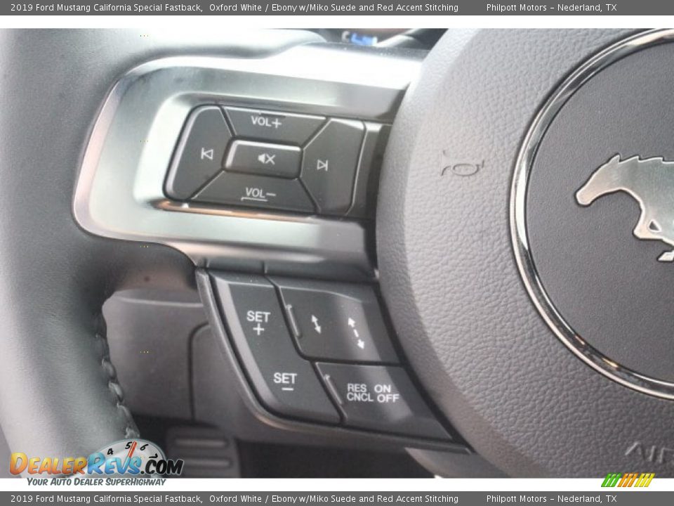 2019 Ford Mustang California Special Fastback Oxford White / Ebony w/Miko Suede and Red Accent Stitching Photo #17