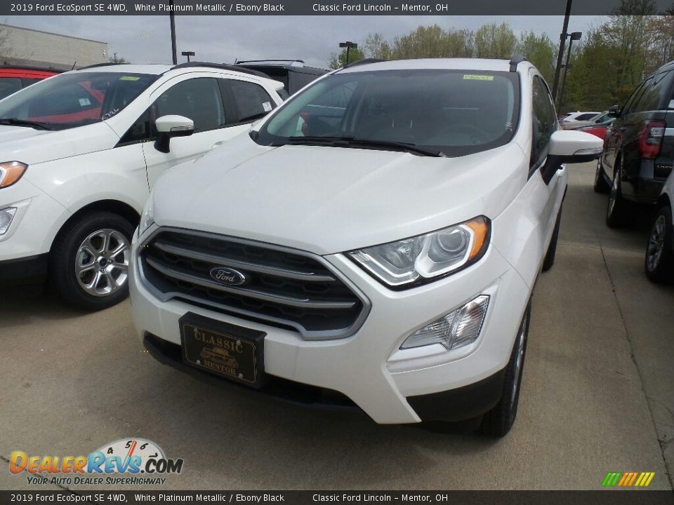2019 Ford EcoSport SE 4WD White Platinum Metallic / Ebony Black Photo #1
