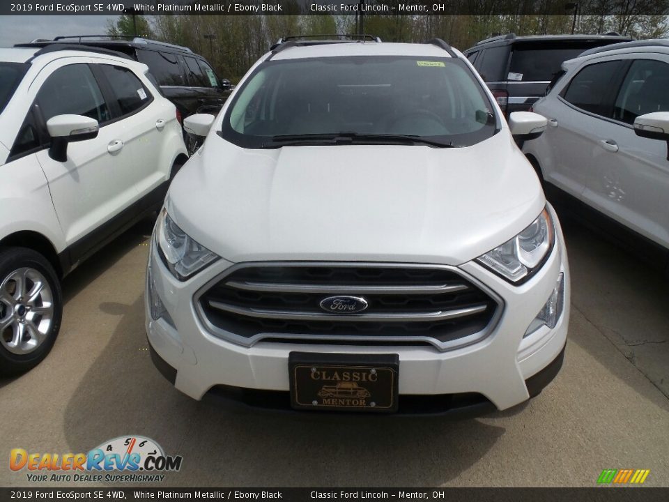 2019 Ford EcoSport SE 4WD White Platinum Metallic / Ebony Black Photo #2