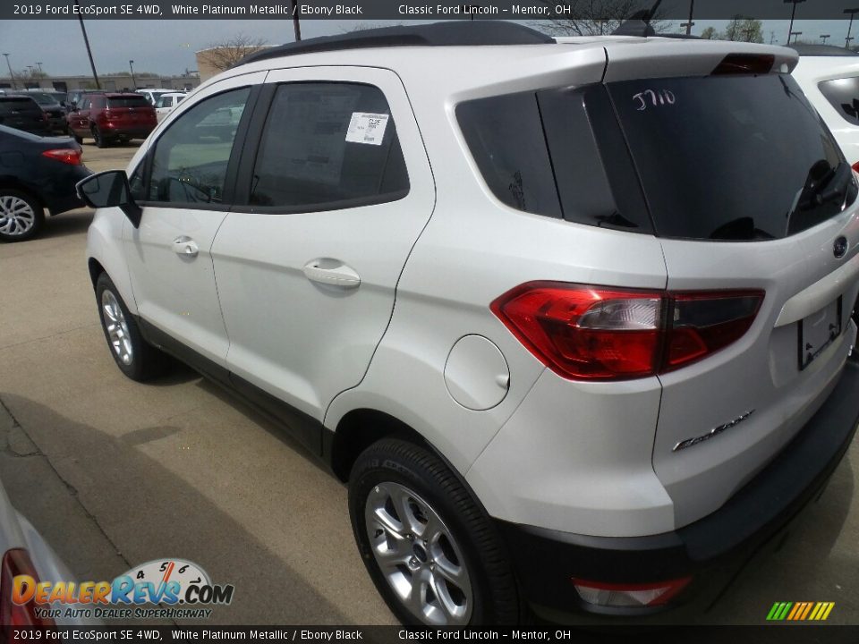 2019 Ford EcoSport SE 4WD White Platinum Metallic / Ebony Black Photo #3