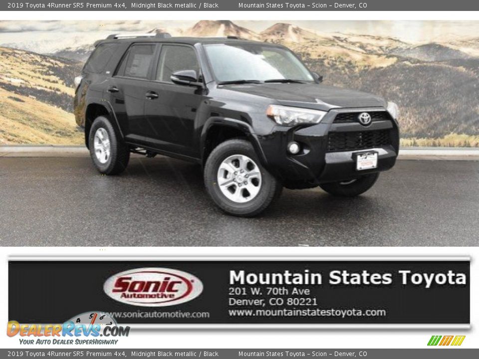 2019 Toyota 4Runner SR5 Premium 4x4 Midnight Black metallic / Black Photo #1