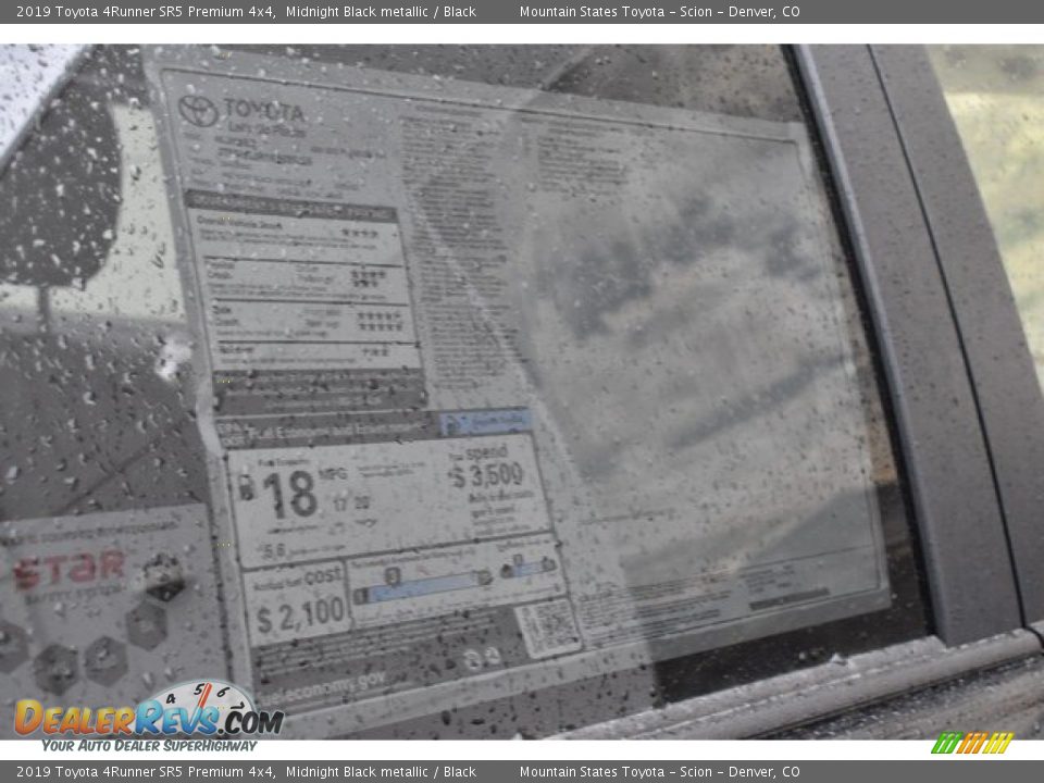 2019 Toyota 4Runner SR5 Premium 4x4 Midnight Black metallic / Black Photo #12