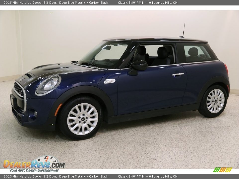 2016 Mini Hardtop Cooper S 2 Door Deep Blue Metallic / Carbon Black Photo #3