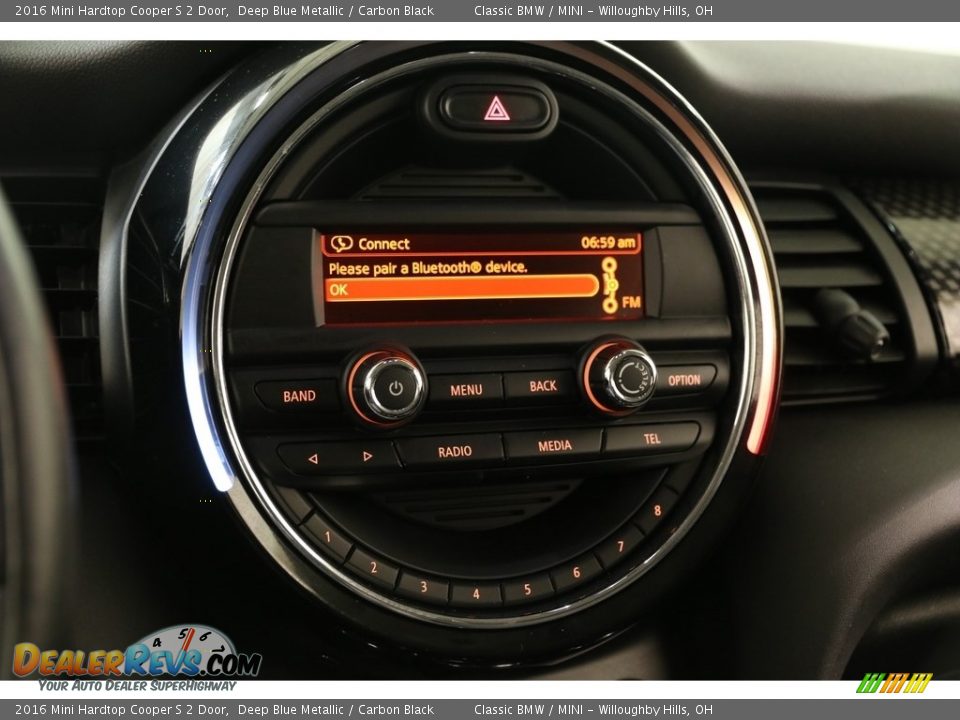2016 Mini Hardtop Cooper S 2 Door Deep Blue Metallic / Carbon Black Photo #10