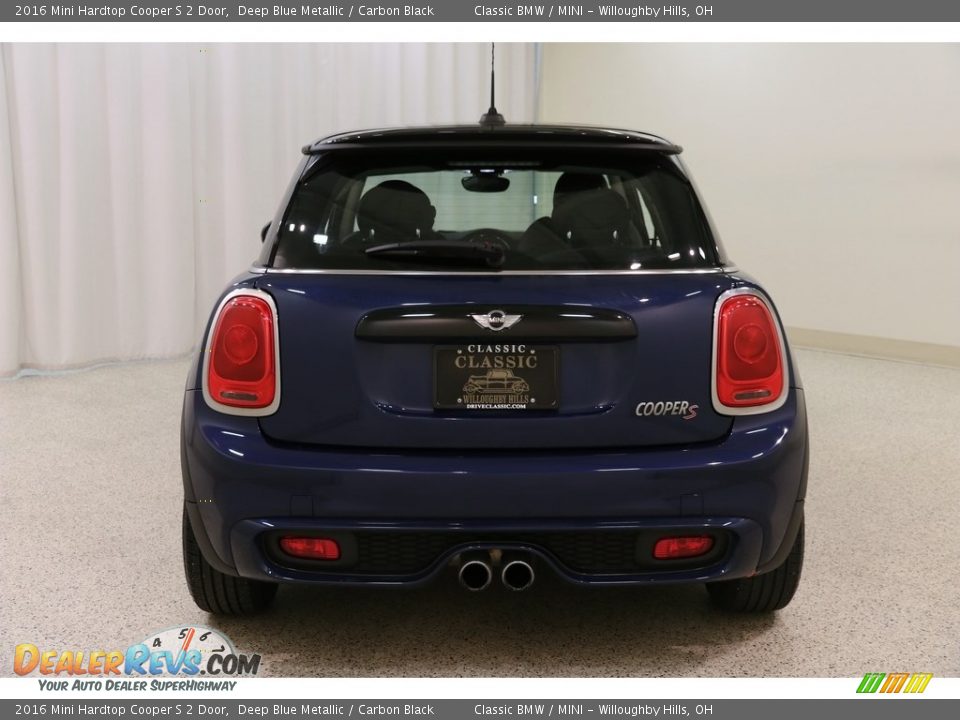 2016 Mini Hardtop Cooper S 2 Door Deep Blue Metallic / Carbon Black Photo #18