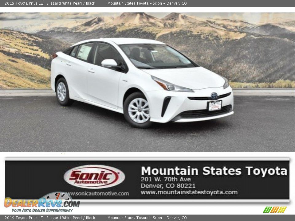2019 Toyota Prius LE Blizzard White Pearl / Black Photo #1
