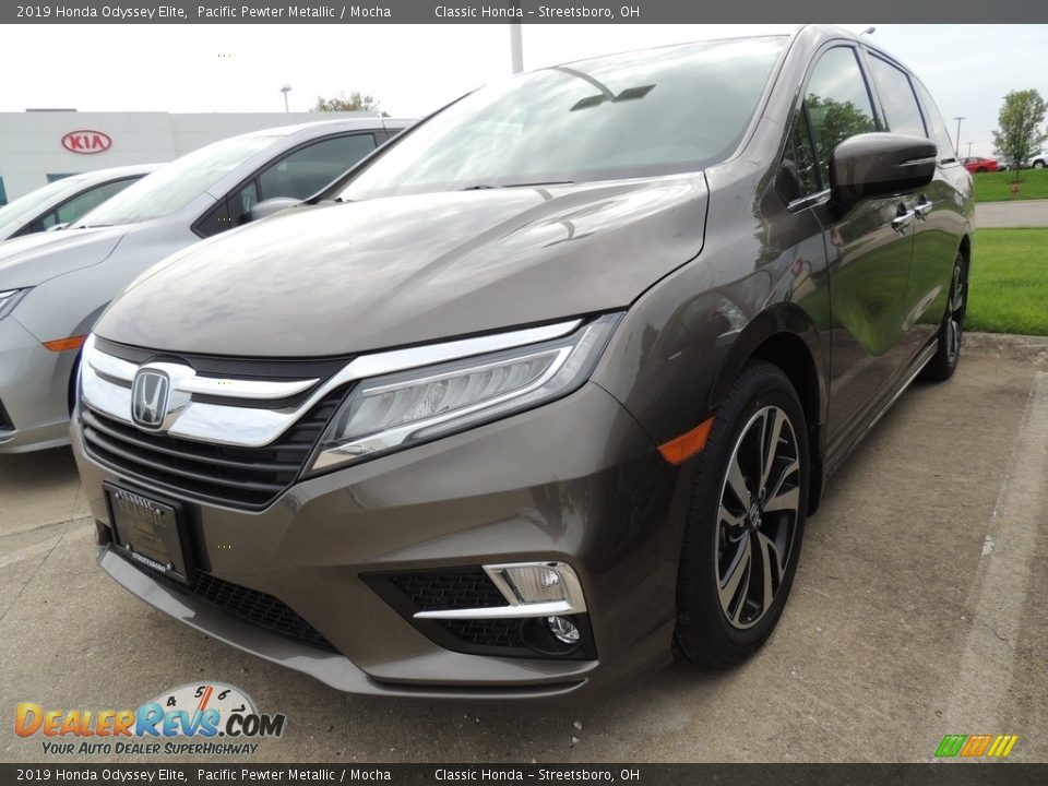 2019 Honda Odyssey Elite Pacific Pewter Metallic / Mocha Photo #1