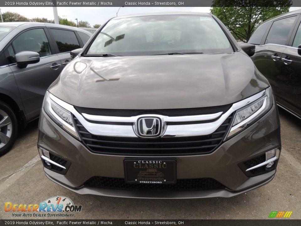 2019 Honda Odyssey Elite Pacific Pewter Metallic / Mocha Photo #2