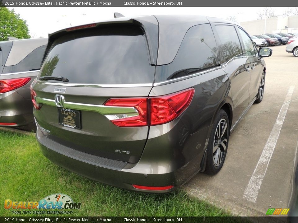 2019 Honda Odyssey Elite Pacific Pewter Metallic / Mocha Photo #4