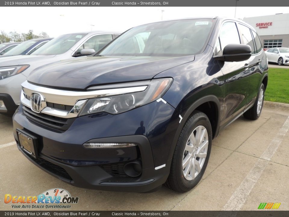 2019 Honda Pilot LX AWD Obsidian Blue Pearl / Gray Photo #1