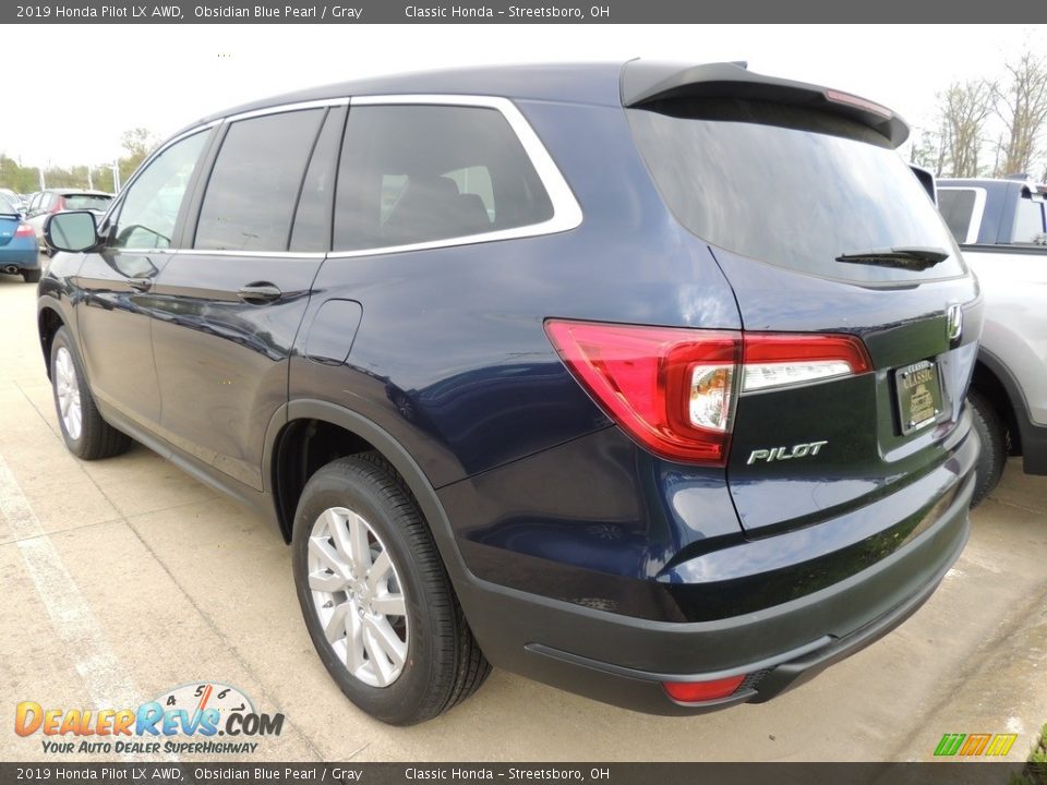 2019 Honda Pilot LX AWD Obsidian Blue Pearl / Gray Photo #5